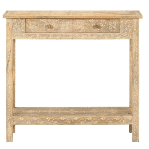 Console en bois massif western à tiroirs style prairie vintage
