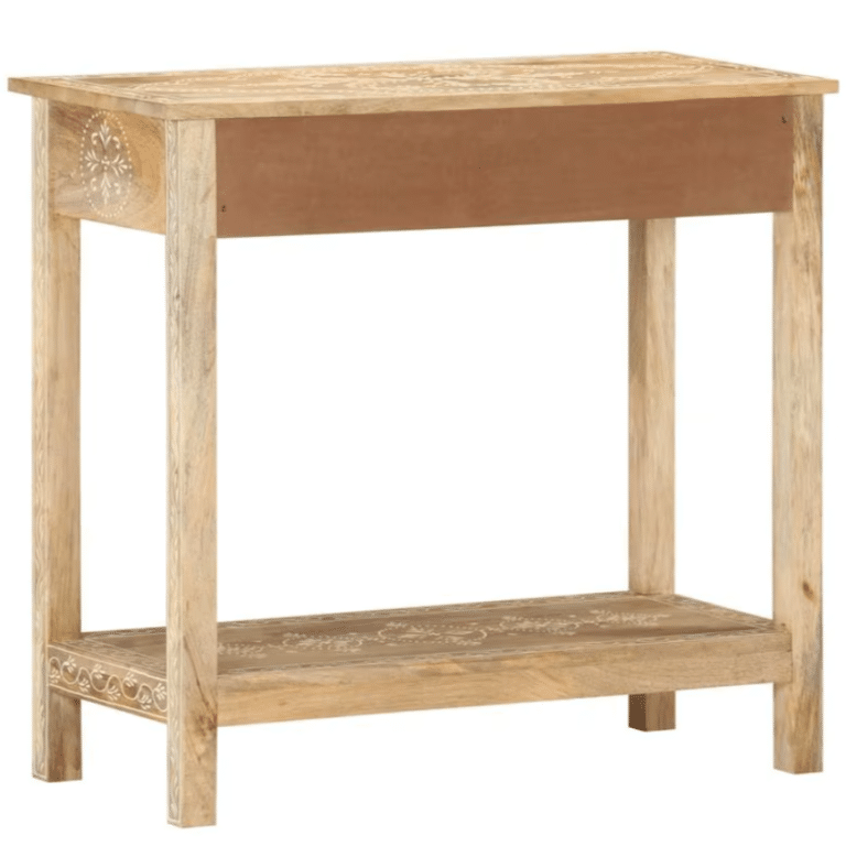 Console en bois massif western à tiroirs style prairie vintage (4)