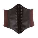 Corset femme western noir effet cuir (3)