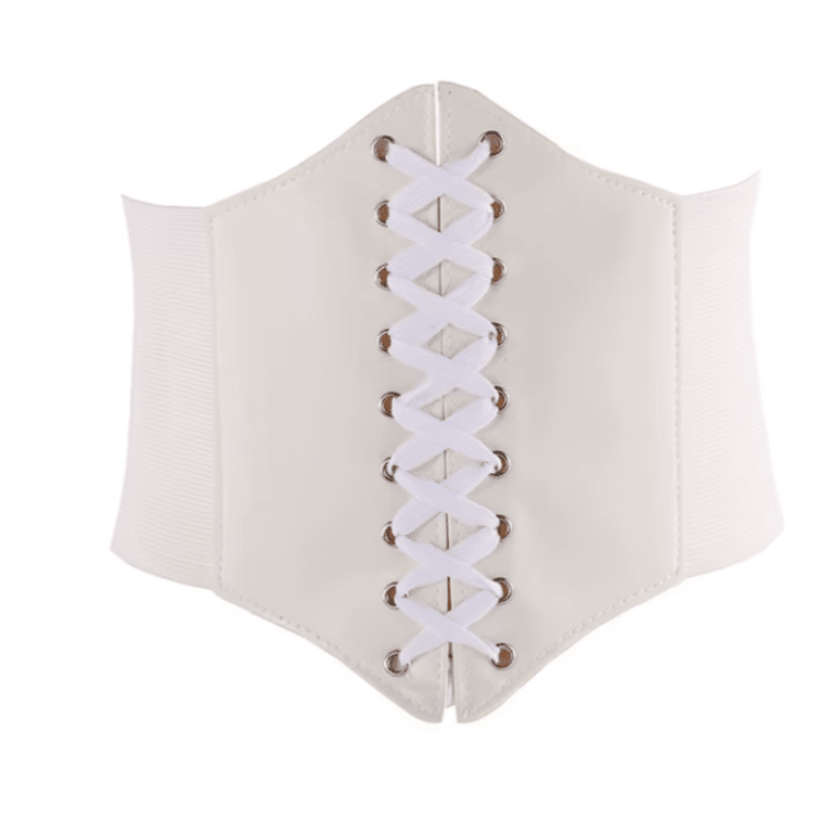 Corset femme western noir effet cuir (5)
