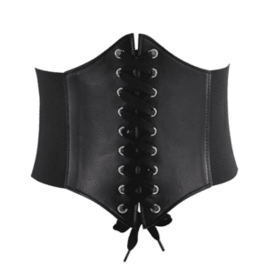 Corset femme western noir effet cuir