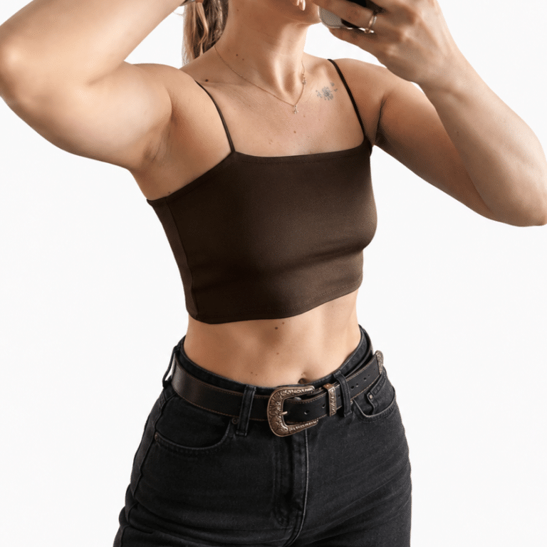 Crop top marron (1)