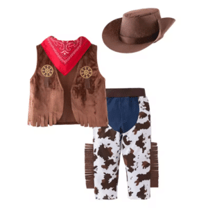 Déguisement cowboy garçon marron