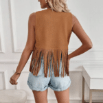 Gilet à franges femme​ (2)