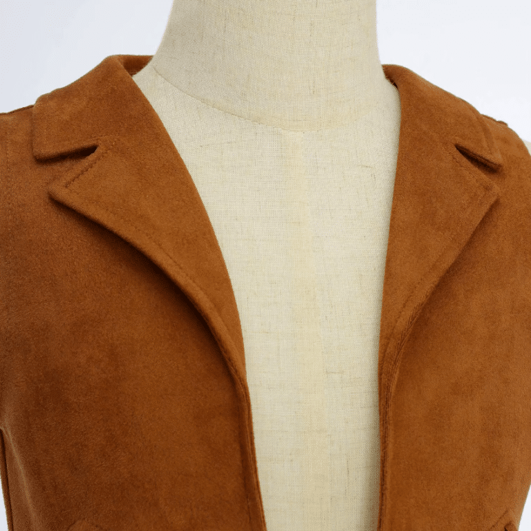 Gilet cowboy enfant marron franges Far ouest (3)