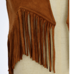 Gilet cowboy enfant marron franges Far ouest (4)