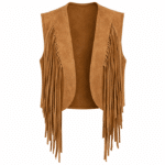 Gilet ouvert à franges look cowgirl (3)