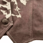 Gilet western femme marron motif vache col tailleur (3)