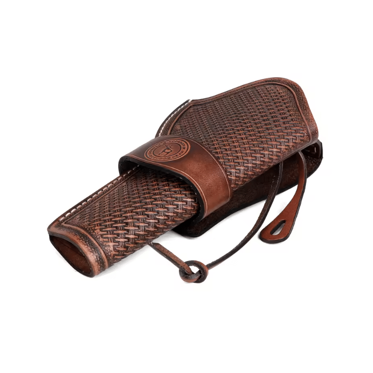 Holster en cuir véritable marron pour revolver Colt (4)