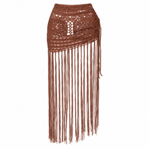 Jupe crochet à longues franges