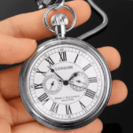 Montre à gousset vintage en acier inoxydable (1)