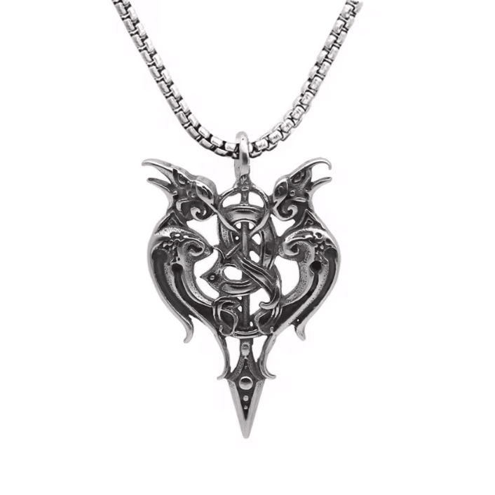 Pendentif cowboy amulette corbeaux (1)