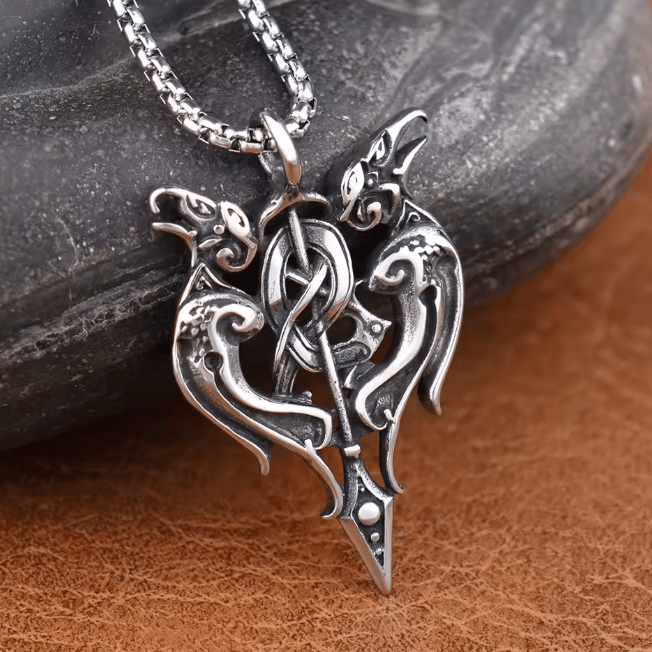 Pendentif cowboy amulette corbeaux (2)