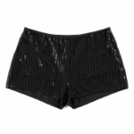 Short femme noir à sequins style cowgirl (3)
