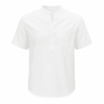 T-shirt homme lin manches courtes style vintage (1)