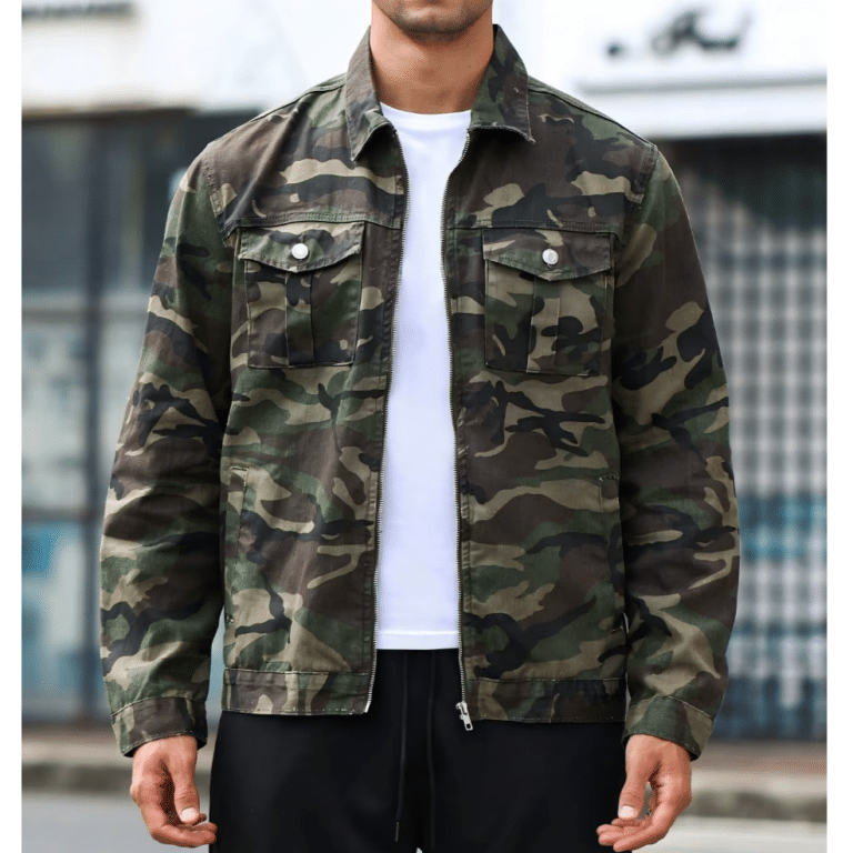 Veste cowboy homme camouflage en coton renforcé zippée (1)
