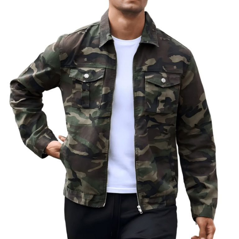 Veste cowboy homme camouflage en coton renforcé zippée (3)