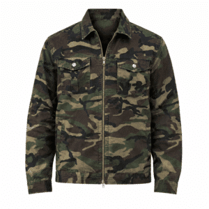 Veste cowboy homme camouflage en coton renforcé zippée