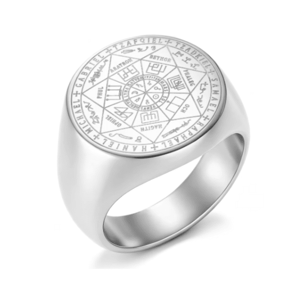 Bague cowboy dorée sceau des sept astres (3)