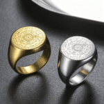 Bague cowboy dorée sceau des sept astres (5)
