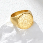 Bague cowboy dorée sceau des sept astres (6)