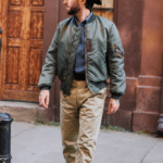 Blouson aviateur MA-1 vert sauge militaire vintage (2)