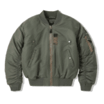 Blouson aviateur MA-1 vert sauge militaire vintage (4)