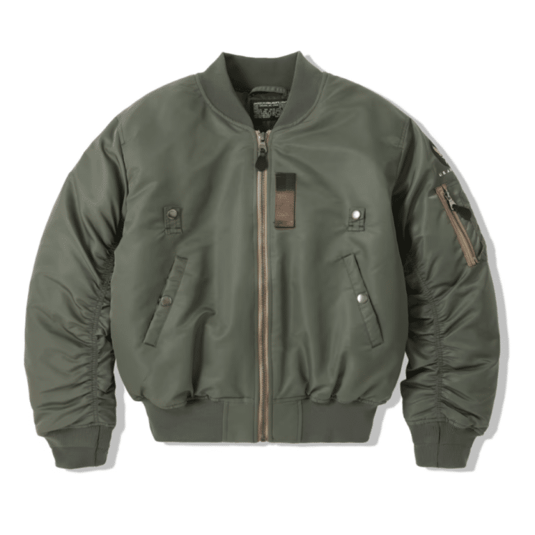 Blouson aviateur MA-1 vert sauge militaire vintage (4)