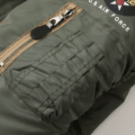 Blouson aviateur MA-1 vert sauge militaire vintage (9)