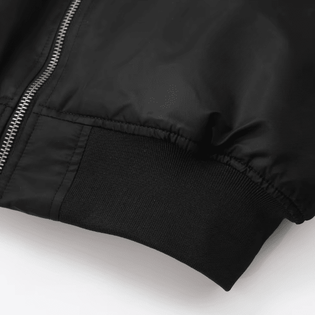 Blouson aviateur noir militaire vintage MA-1 (3)