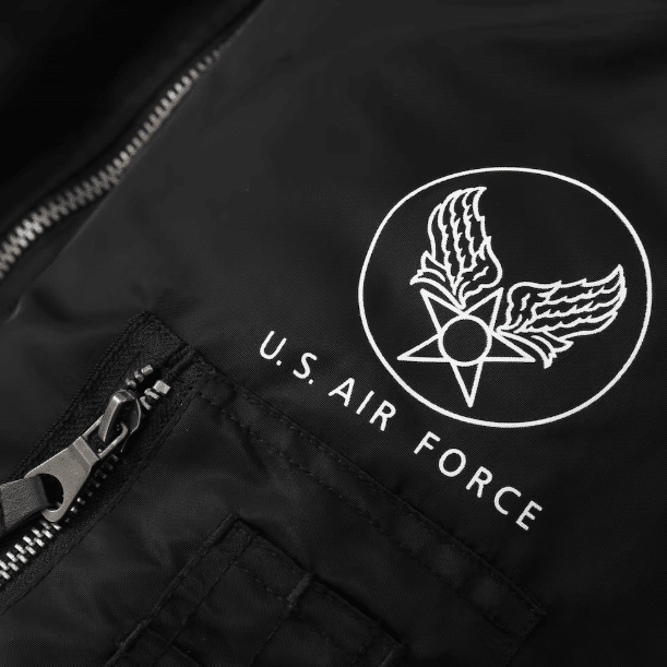 Blouson aviateur noir militaire vintage MA-1 (6)