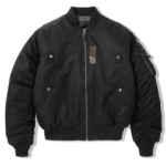 Blouson aviateur noir militaire vintage MA-1 (7)