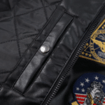 Blouson aviateur vintage US Navy à patchs brodés (8)