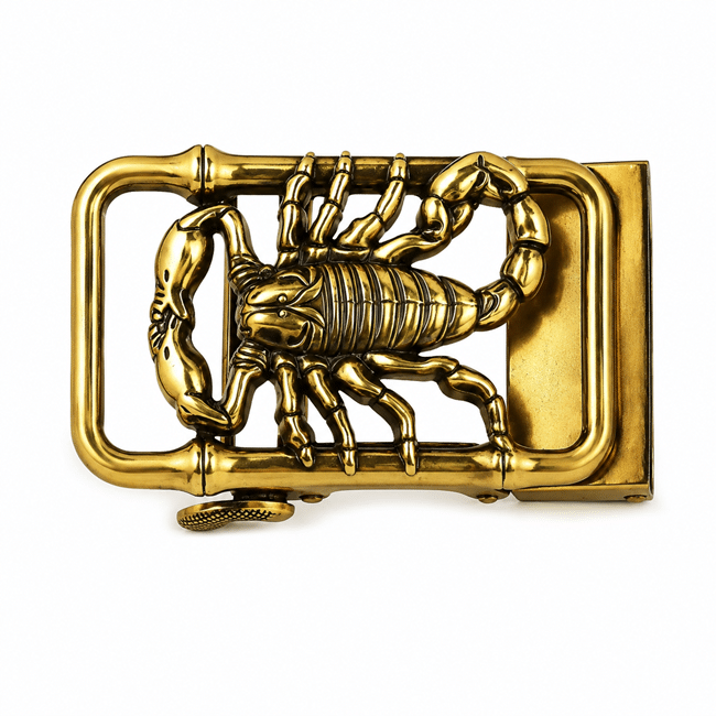 Boucle automatique de ceinture dorée grand scorpion (1)