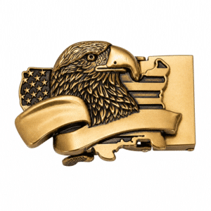 Boucle automatique dorée aigle pour sangle crantée 3,5 cm
