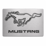 Boucle de ceinture Mustang argentée à cheval au galop (1)