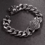 Bracelet biker Harley-Davidson chaîne maille gourmett (1)