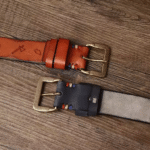 Ceinture cowboy country cuir large boucle laiton (4)