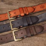 Ceinture cowboy country cuir large boucle laiton (6)