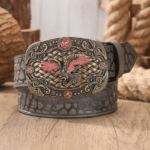 Ceinture cowboy femme grande boucle aigle (3)