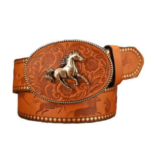 Ceinture cowboy grande boucle cheval rétro