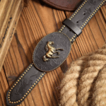 Ceinture cowboy grande boucle cheval rétro (3)