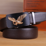Ceinture cowboy grande taille à boucle automatique aigle doré (2)