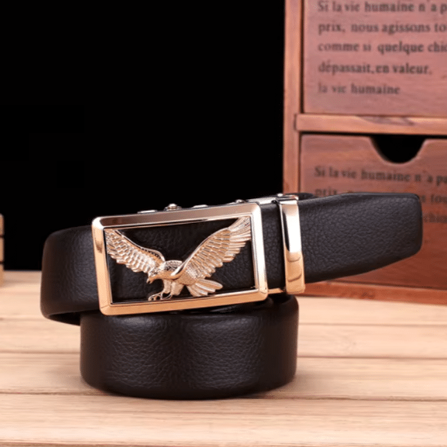 Ceinture cowboy grande taille boucle automatique aigle américain (3)