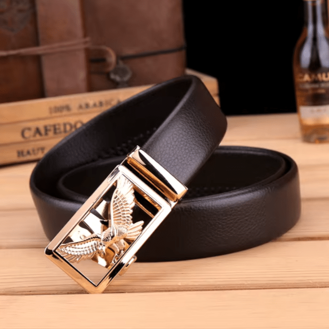 Ceinture cowboy grande taille boucle automatique aigle américain (4)