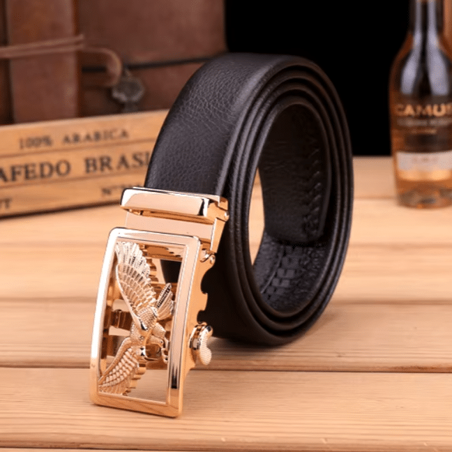 Ceinture cowboy grande taille boucle automatique aigle américain (5)