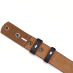 Ceinture cowboy noir motifs western sans boucle (1)