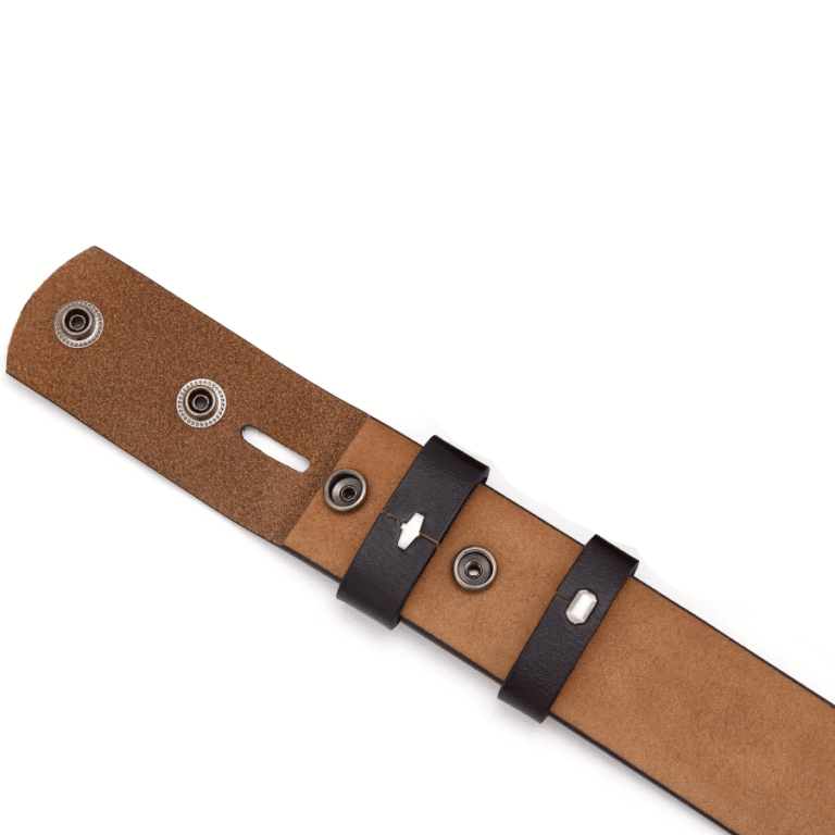 Ceinture cowboy noir motifs western sans boucle (1)