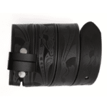 Ceinture cowboy noir motifs western sans boucle (3)