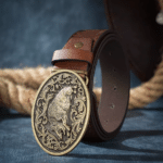 Ceinture de chasse boucle sanglier vintage (5)